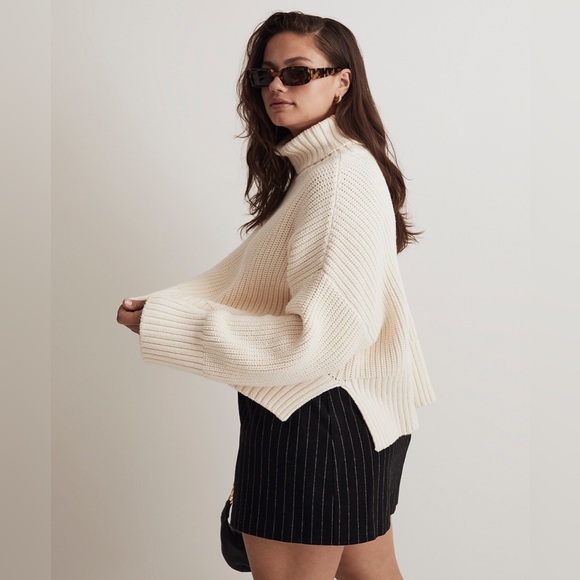 Madewell Wide Rib Turtleneck Sweater - Picture 3 of 7